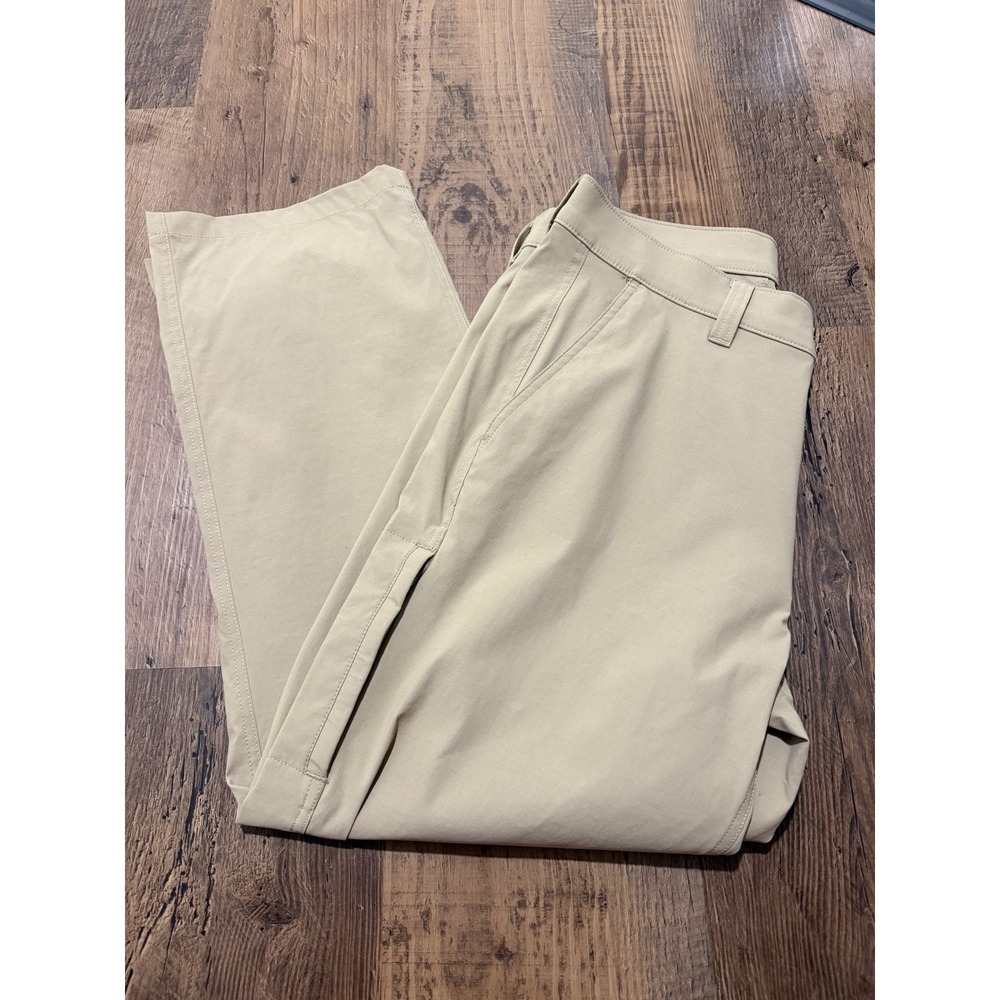 Eddie Bauer Mens 32x30 fits 32x25.5 Horizon Guide Chino Pants Khaki Performance